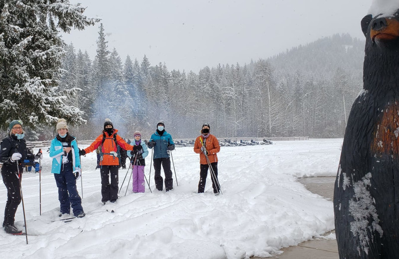 Skiing at Mountain Springs Lodge.