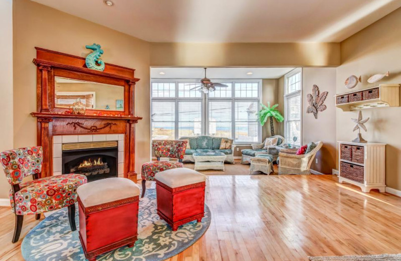 Rental living room at Vacasa Ocean City.