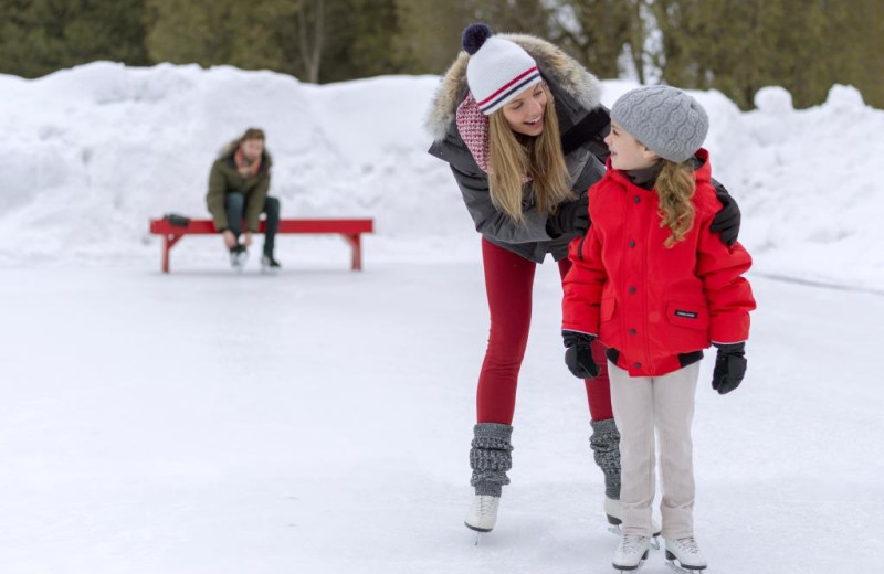 Ice skating at Fairmont Le Chateau Montebello.
