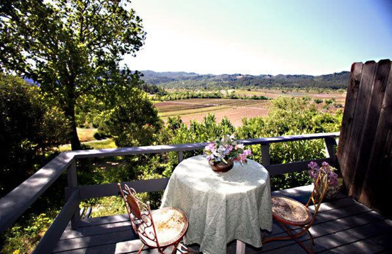 Deck view at Hillcrest Bed & Breakfast.