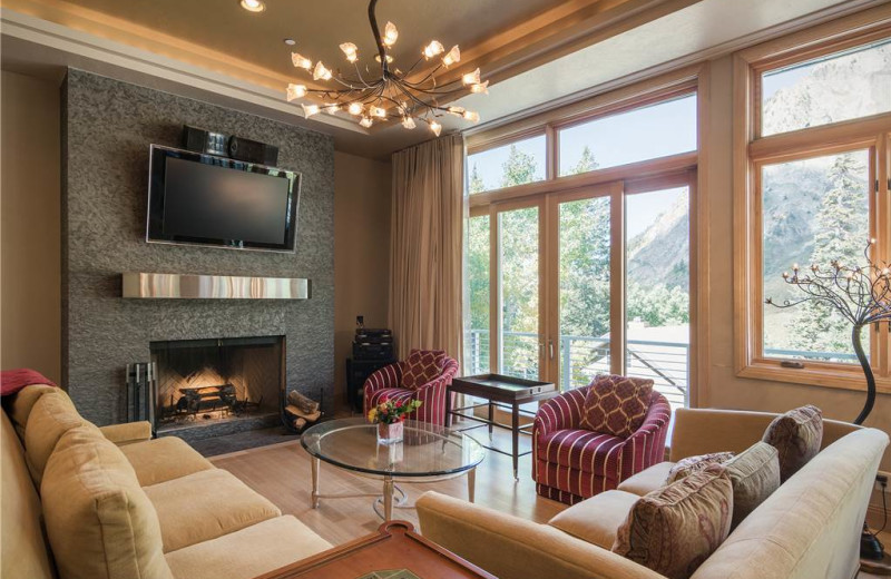 Rental living room at Canyon Services Vacation Rentals.