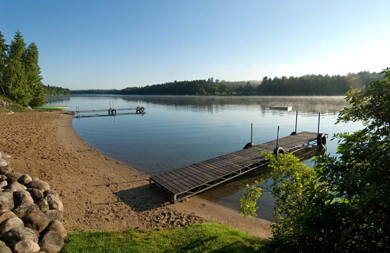 Beach at Half Moon Trail Resort, in Park Rapids, Minnesota. 