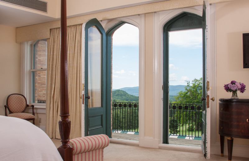 Guest room at Cranwell Spa & Golf Resort.