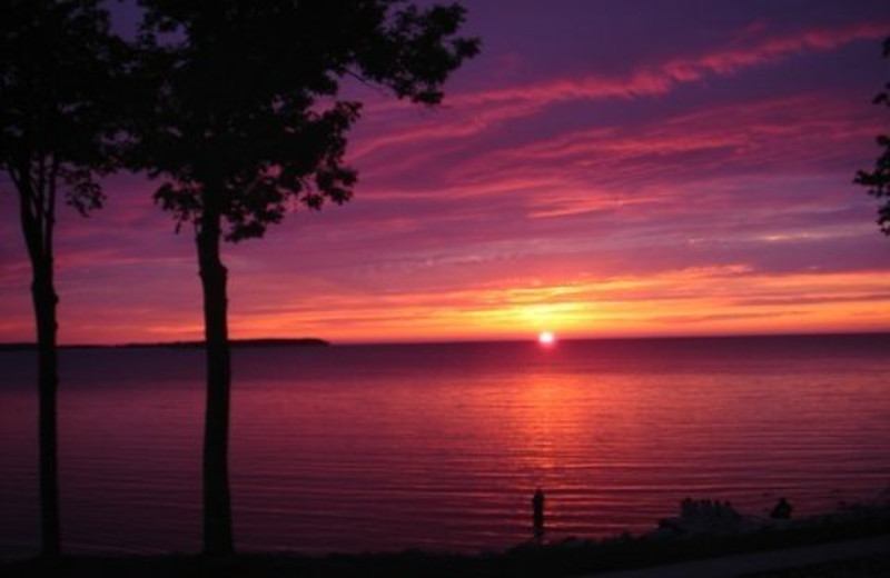 Sunset at Westwood Shores Waterfront Resort.