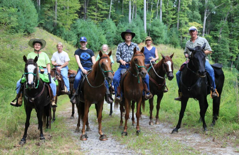 Horseback riding at Leatherwood Mountains Resort.