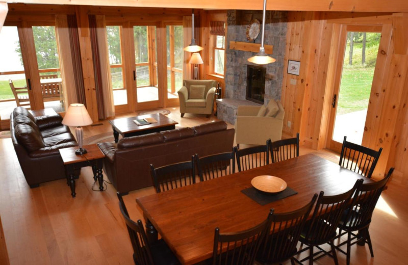 Cottage interior at Port Cunnington Lodge & Resort.
