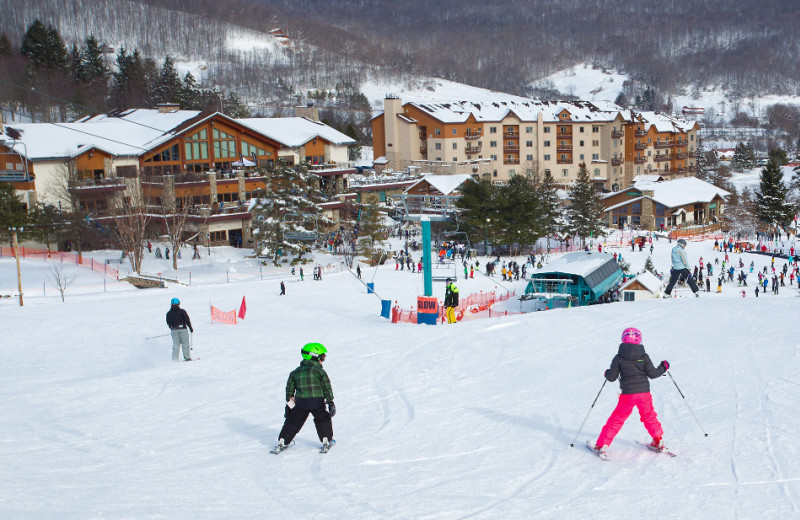 Skiing at Holiday Valley Resort.