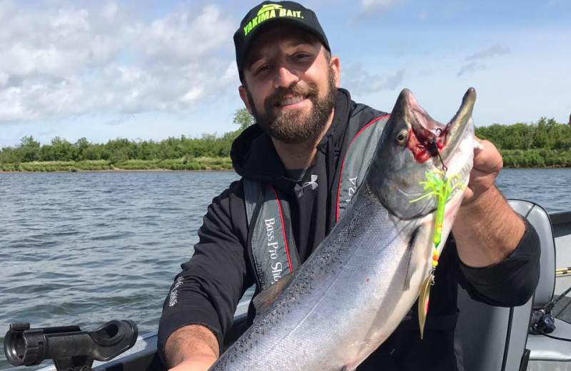 Fishing at Nushagak River Adventure Lodge.