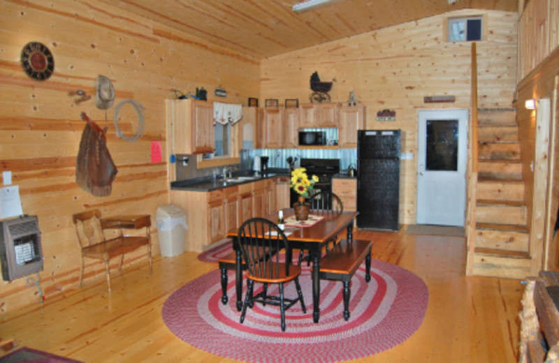 Cabin kitchen at Canyonlands Lodging.