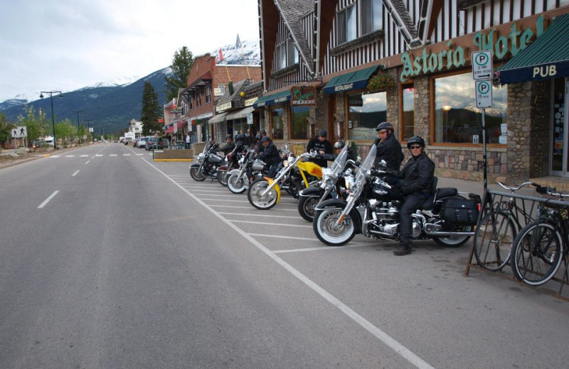 Bikers at Astoria Hotel.