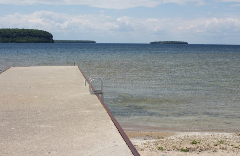 Dock at Ephraim Shores Resort and Restaurant.