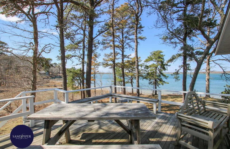 Rental beach view at Sandpiper Rentals.