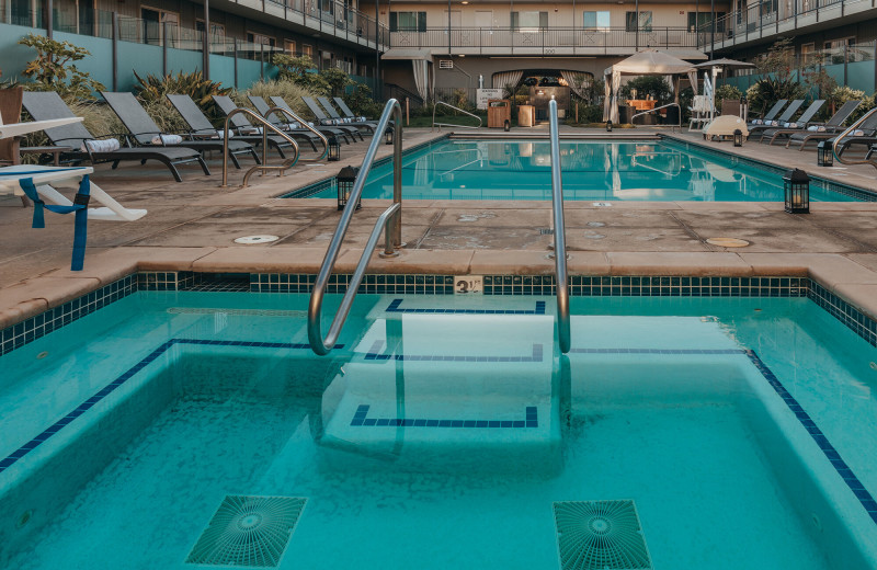 Outdoor pool at Marin Suites Hotel.