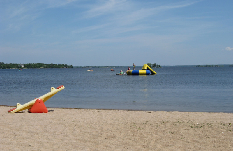 Beach at Herseth's Tomahawk Resort.