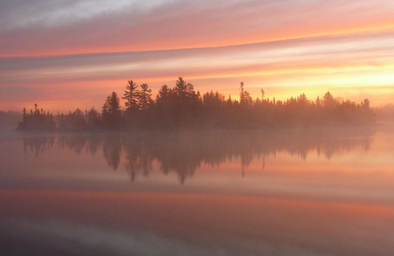 Sunset at Zup's Fishing Resort and Canoe Outfitters.