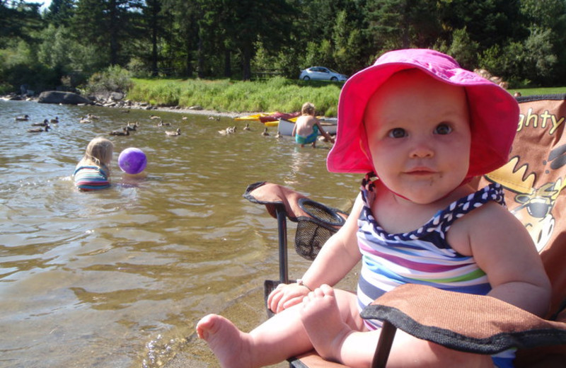 Family at Cabins at Lopstick.