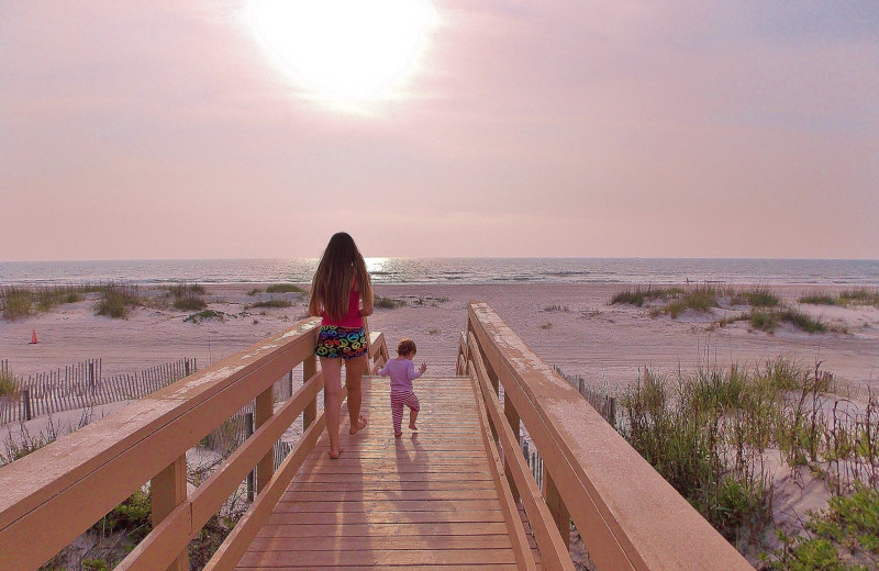 Beach at Family Sun Vacation Rentals.