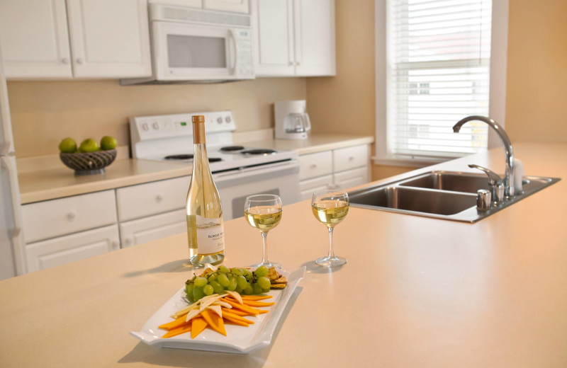 Guest kitchen at Edgewater Resort.