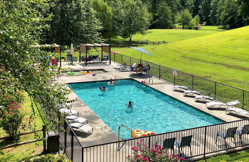 Outdoor pool at Little Valley Mountain Resort.