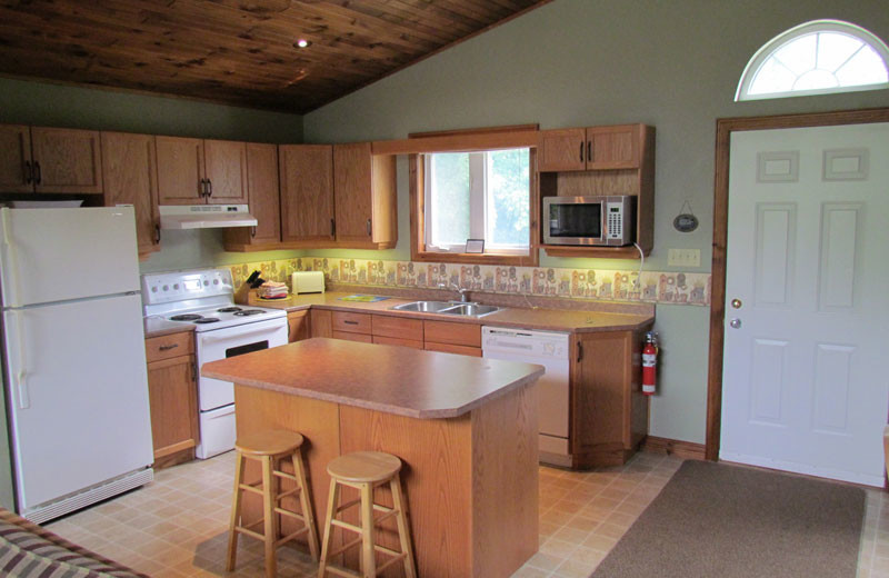 Guest kitchen at Pine Vista Resort.