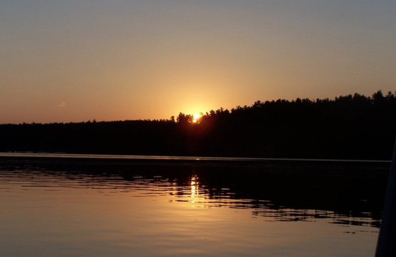 The lake at Shady Roost Lodge.