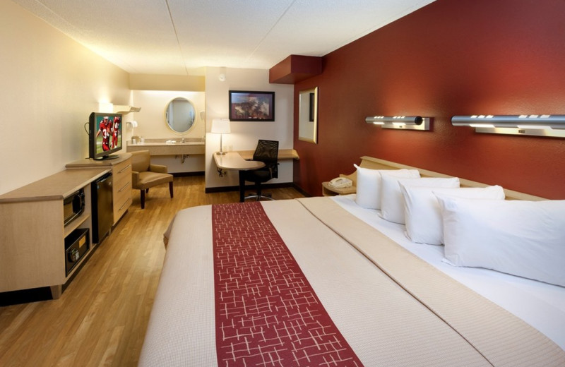 Guest room at Red Roof Inn Erie.