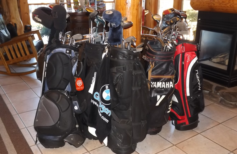 Golf bags at Golfview Vacation Rentals.