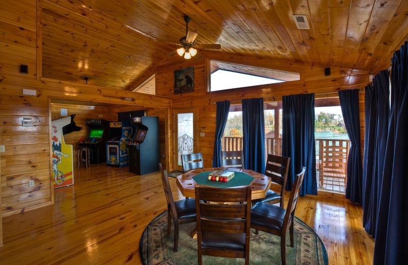 Cabin interior at The Cabin Rental Store.