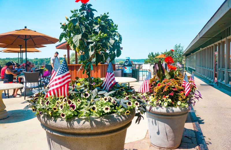 Patio at Madden's on Gull Lake.