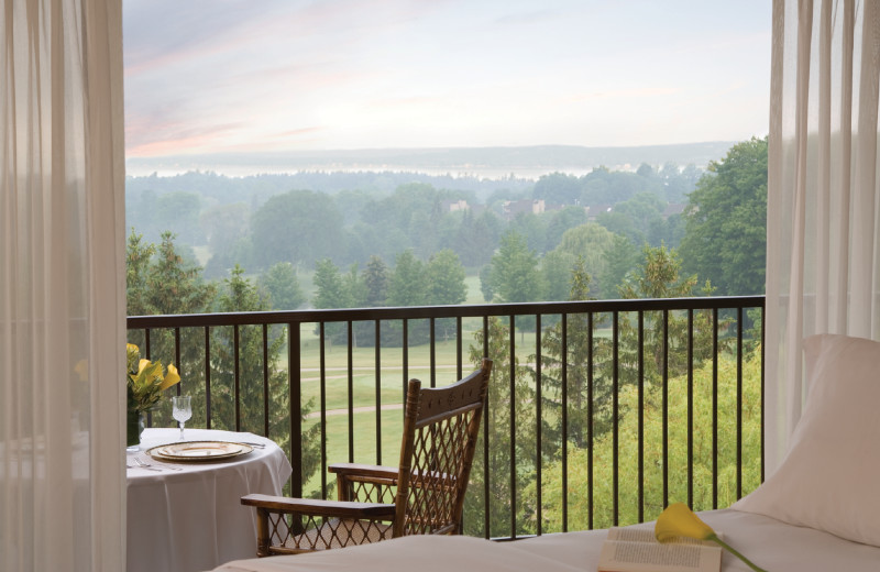 Guest balcony at Grand Traverse Resort and Spa.