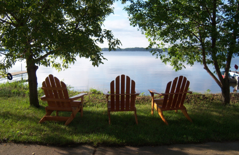 Relax by the lake at Abbywood Resort.