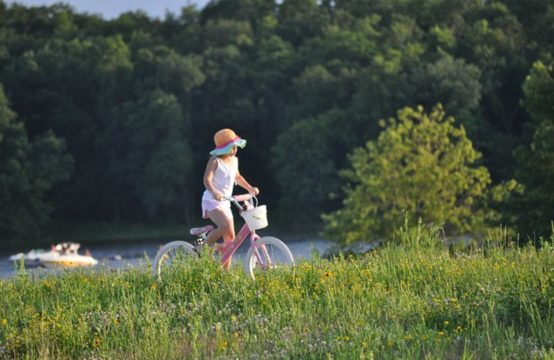 Biking trails at Honey Creek Resort.