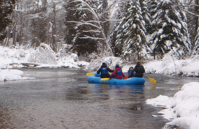 Winter rafting at Big Bear Adventures.