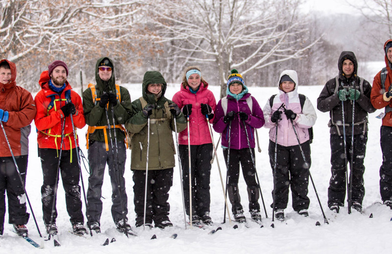 Skiing at Unity College Sky Lodge.