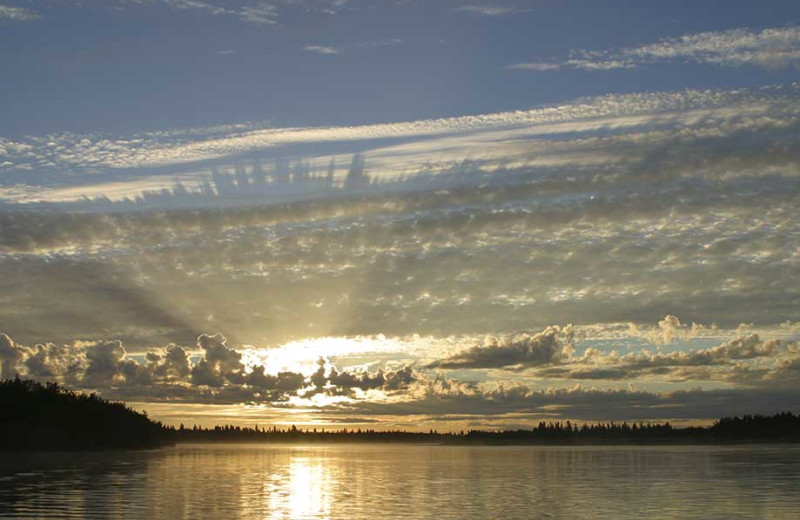 Sunrise at Alagnak Lodge.