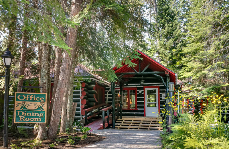 Office at Killarney Lodge in Algonquin Park.