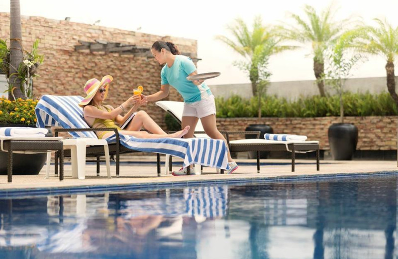 Outdoor pool at The Hotel Jen Manila.