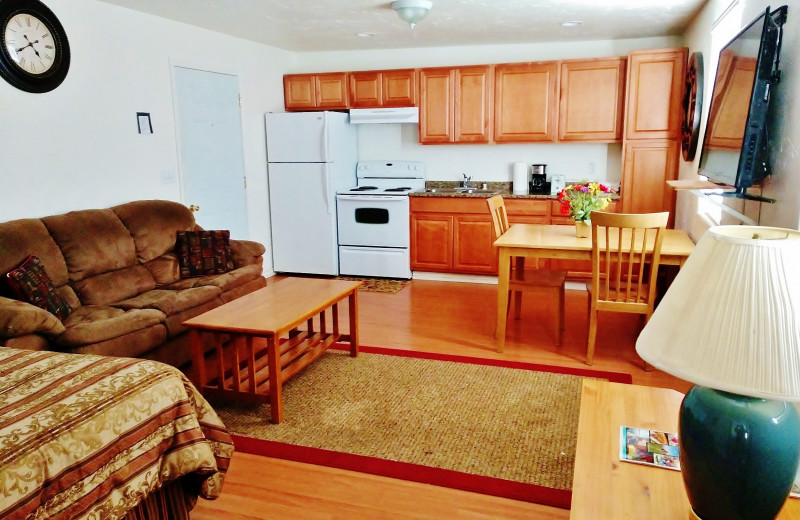 Cabin interior at East Glacier Motel & Cabins.