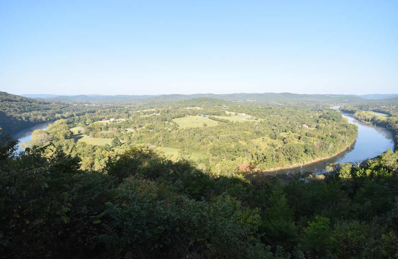 View from Can-U-Canoe Riverview Cabins.