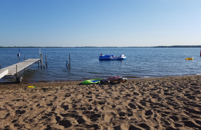 Beach at Ebert's North Star Resort.