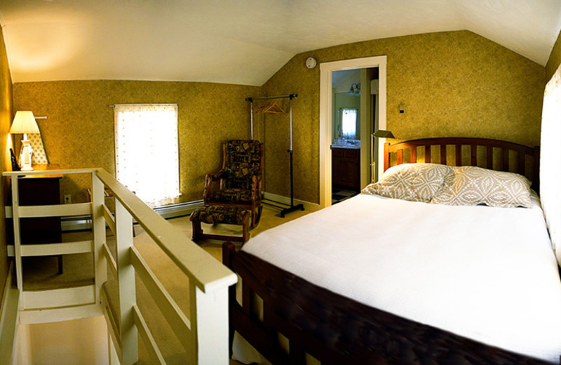 Guest room at The Red Clover Inn & Restaurant.