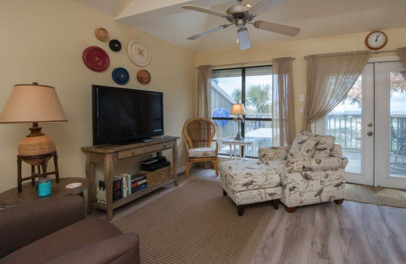 Rental living room at Molokai Villas Perdido Key.