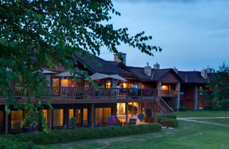 Exterior view of Sugar Lake Lodge. 