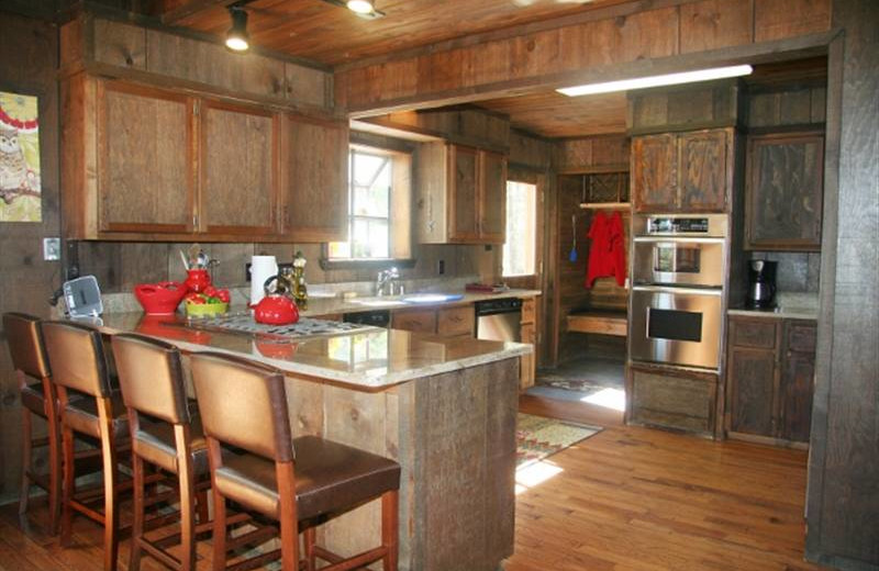 Cabin kitchen at Resort Properties of Angel Fire.