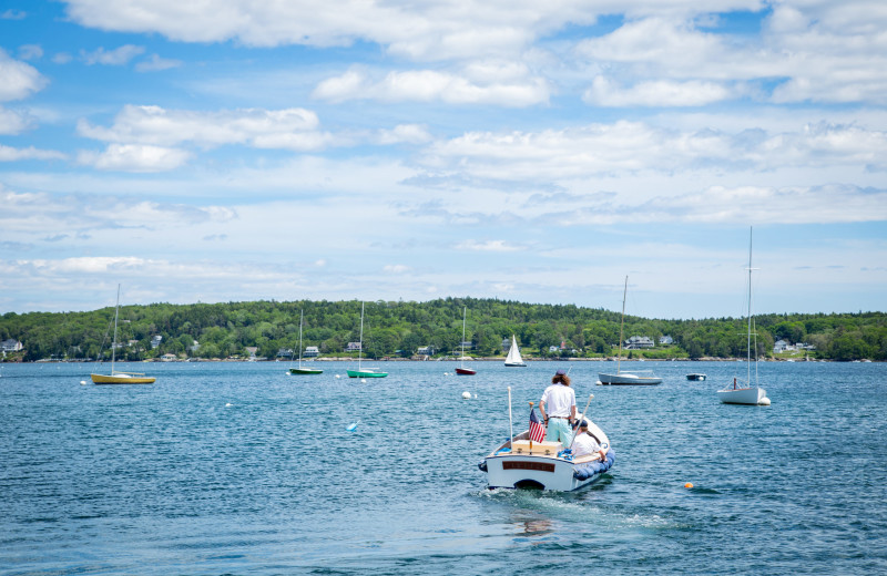 Boating at Linekin Bay Resort.