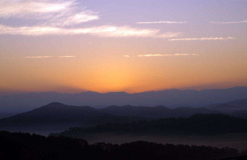 Sunset at American Mountain Rentals.