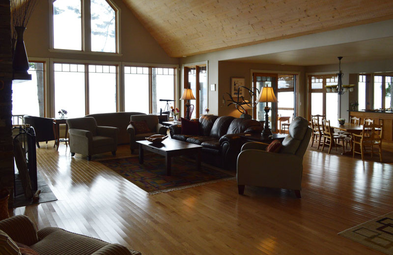 Rental living room at Island Vacation Homes.