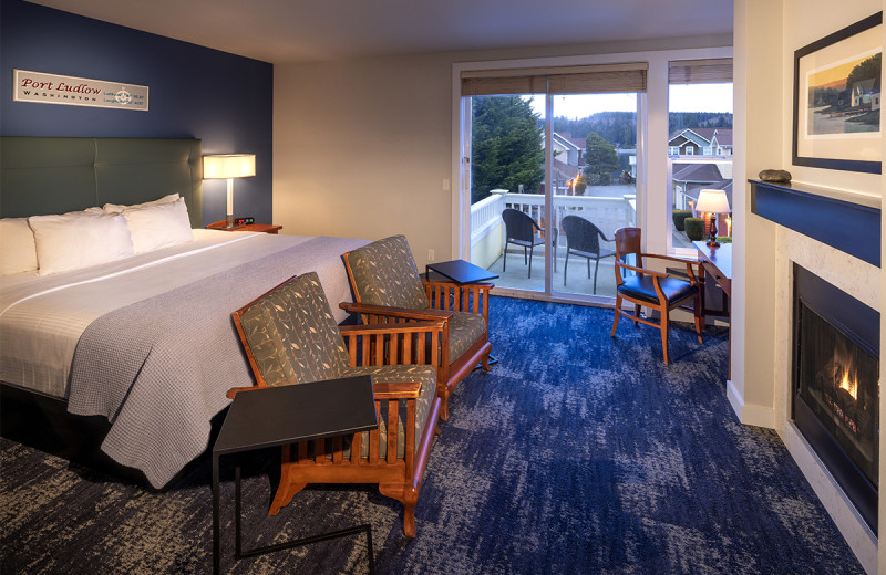 Guest room at he Resort at Port Ludlow.