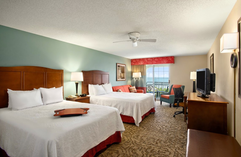 Two bed guest room at Hampton Inn & Suites Outer Banks/Corolla.