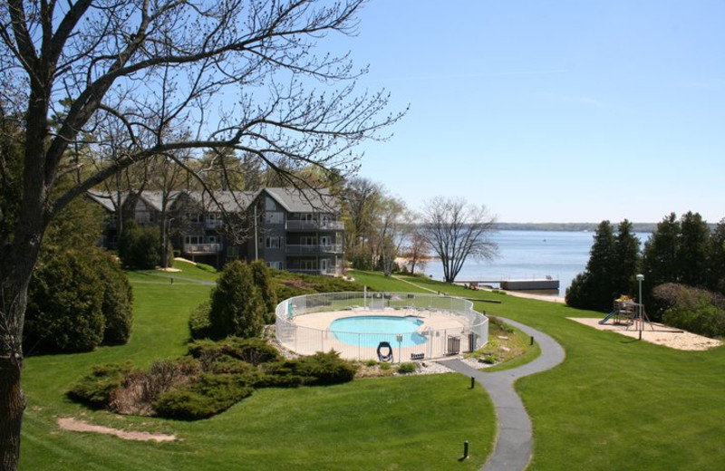 Outside pool view at Bay Shore Inn.